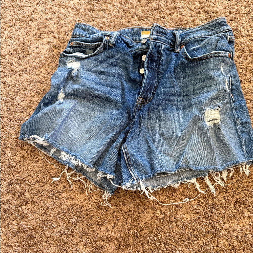 Distressed Denim Women Shorts